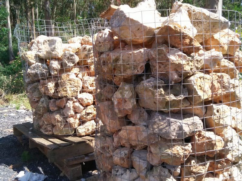 Bolsas de piedra caliza para jardinería